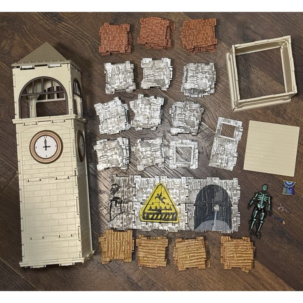 Fortnite 100+ Piece Loose Building Toy Lot Metal Brick Wood Clock Tower  Skull
